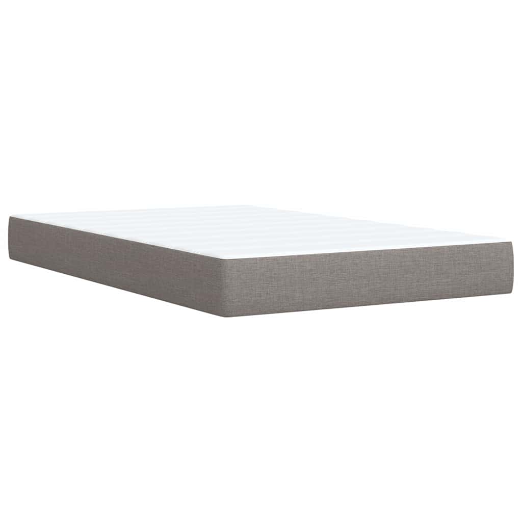Κρεβάτι Boxspring με Στρώμα Taupe 120x190 εκ. Υφασμάτινο - Pakobazaar