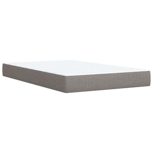 Κρεβάτι Boxspring με Στρώμα Taupe 120x190 εκ. Υφασμάτινο - Pakobazaar