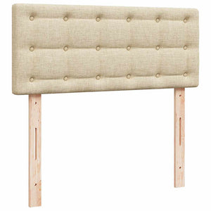Κρεβάτι Boxspring με Στρώμα Κρεμ 120x190 εκ. Υφασμάτινο