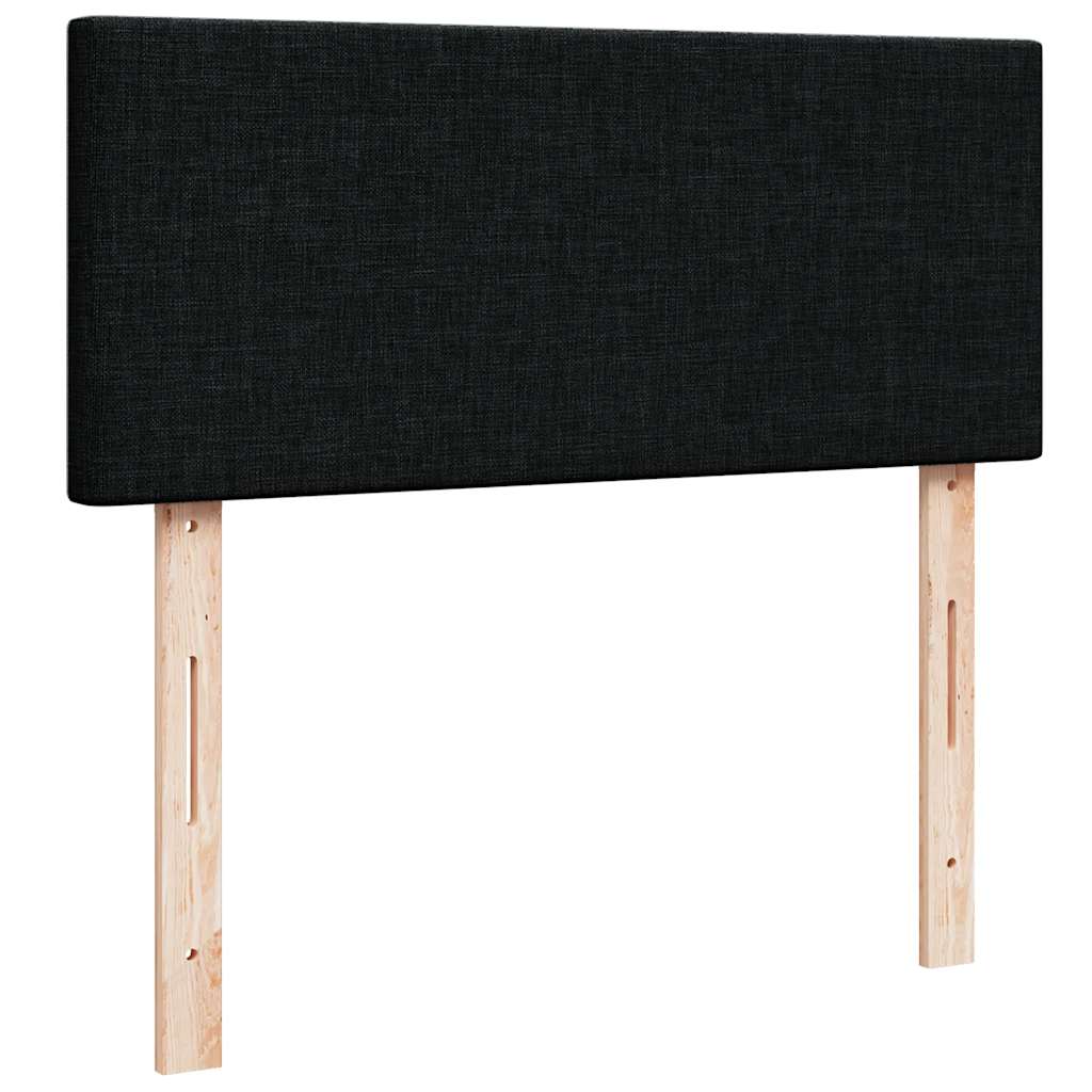 Κρεβάτι Boxspring με Στρώμα Μαύρο 120x200 εκ. Υφασμάτινο - Pakobazaar