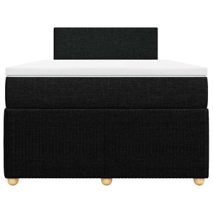 Κρεβάτι Boxspring με Στρώμα Μαύρο 120x200 εκ. Υφασμάτινο - Pakobazaar