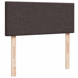Κρεβάτι Boxspring με Στρώμα Σκούρο Καφέ 120x200 εκ. Υφασμάτινο - Pakobazaar