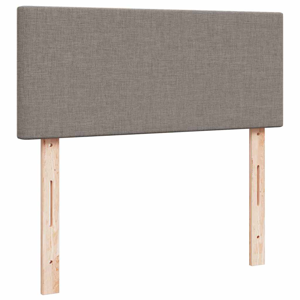 Κρεβάτι Boxspring με Στρώμα Taupe 120x200 εκ. Υφασμάτινο - Pakobazaar