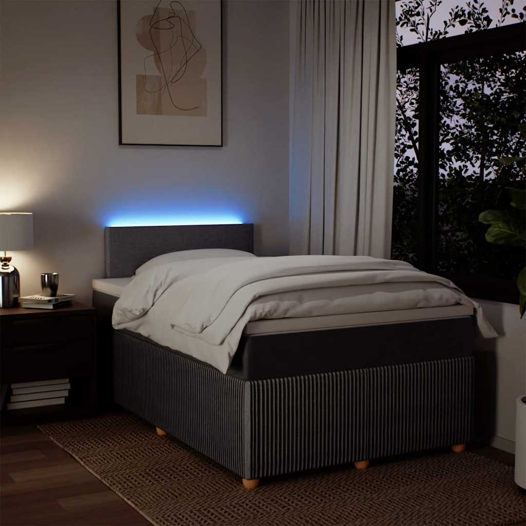 Κρεβάτι Boxspring με Στρώμα Taupe 120x200 εκ. Υφασμάτινο - Pakobazaar