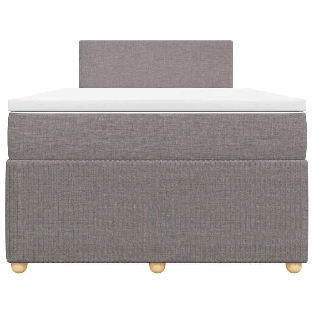 Κρεβάτι Boxspring με Στρώμα Taupe 120x200 εκ. Υφασμάτινο - Pakobazaar