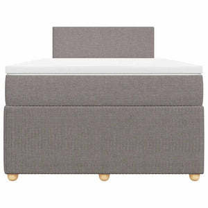 Κρεβάτι Boxspring με Στρώμα Taupe 120x200 εκ. Υφασμάτινο - Pakobazaar