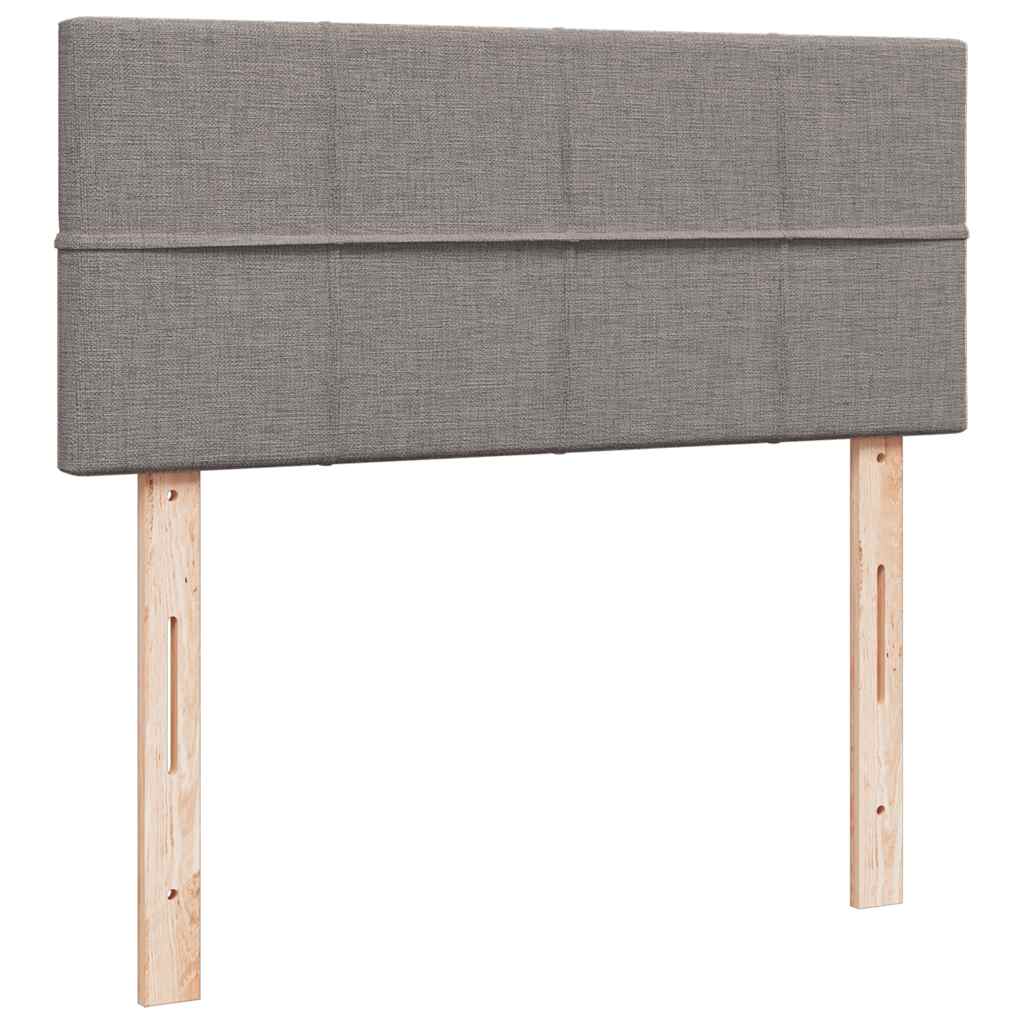 Κρεβάτι Boxspring με Στρώμα Taupe 120x200 εκ. Υφασμάτινο - Pakobazaar