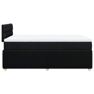 Κρεβάτι Boxspring με Στρώμα Μαύρο 120x200 εκ. Υφασμάτινο - Pakobazaar