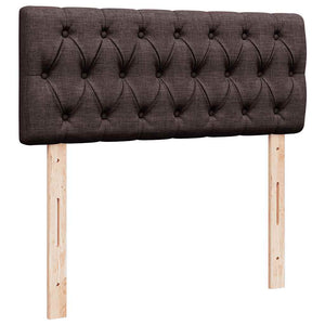 Κρεβάτι Boxspring με Στρώμα Σκούρο Καφέ 120x200 εκ. Υφασμάτινο - Pakobazaar