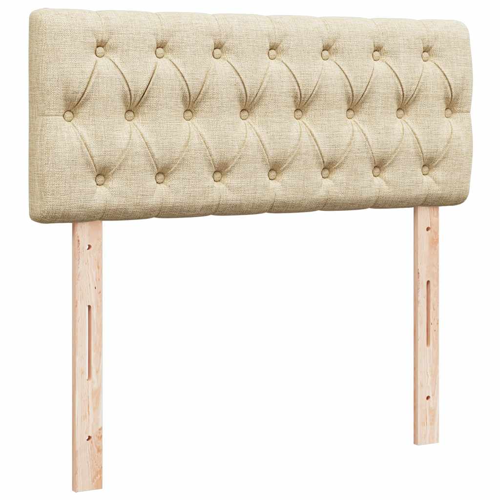 Κρεβάτι Boxspring με Στρώμα Κρεμ 120x200 εκ. Υφασμάτινο - Pakobazaar