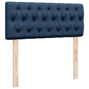 Κρεβάτι Boxspring με Στρώμα Μπλε 120x200 εκ. Υφασμάτινο - Pakobazaar