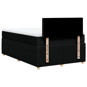 Κρεβάτι Boxspring με Στρώμα Μαύρο 120x200 εκ. Υφασμάτινο - Pakobazaar