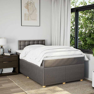 Κρεβάτι Boxspring με Στρώμα Taupe 120x200 εκ. Υφασμάτινο - Pakobazaar