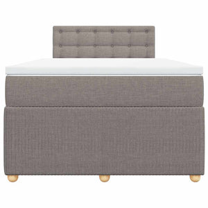 Κρεβάτι Boxspring με Στρώμα Taupe 120x200 εκ. Υφασμάτινο - Pakobazaar