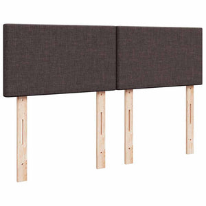 Κρεβάτι Boxspring με Στρώμα Σκούρο Καφέ 140x190 εκ. Υφασμάτινο