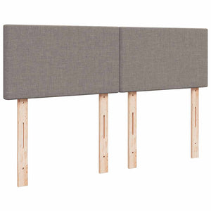 Κρεβάτι Boxspring με Στρώμα Taupe 140x190 εκ. Υφασμάτινο