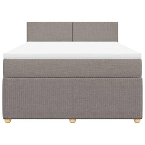Κρεβάτι Boxspring με Στρώμα Taupe 140x190 εκ. Υφασμάτινο