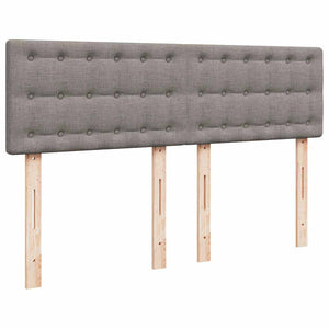 Κρεβάτι Boxspring με Στρώμα Taupe 140x190 εκ. Υφασμάτινο