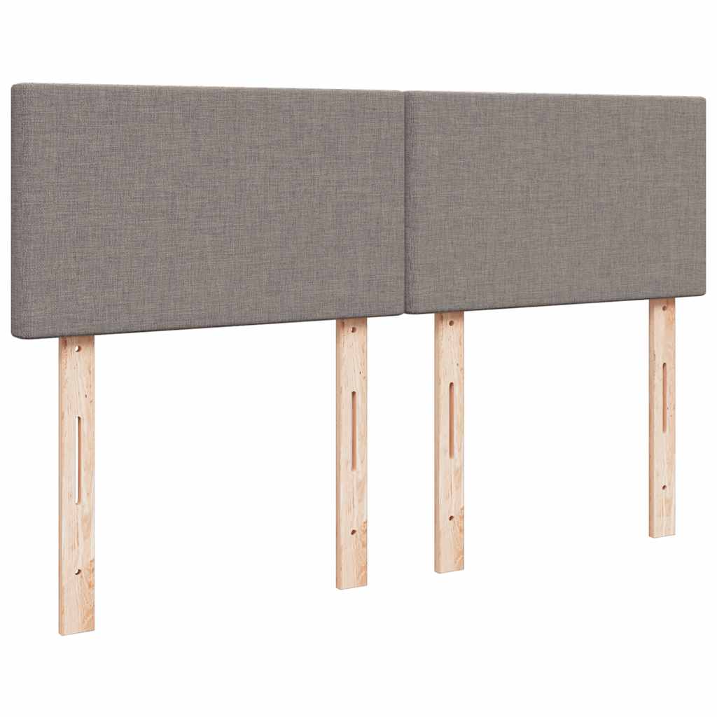 Κρεβάτι Boxspring με Στρώμα Taupe 140x200 εκ. Υφασμάτινο - Pakobazaar