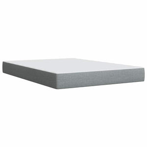 Κρεβάτι Boxspring με Στρώμα Ανοιχτό Γκρι 140x200 εκ. Υφασμάτινο - Pakobazaar