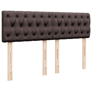 Κρεβάτι Boxspring με Στρώμα Σκούρο Καφέ 140x200 εκ Υφασμάτινο - Pakobazaar
