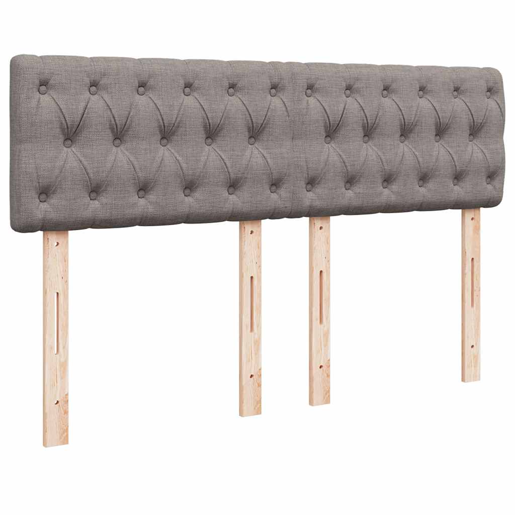 Κρεβάτι Boxspring με Στρώμα Taupe 140x200 εκ. Υφασμάτινο - Pakobazaar