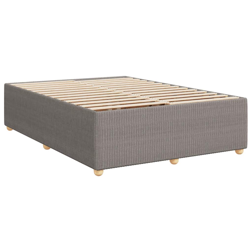 Κρεβάτι Boxspring με Στρώμα Taupe 140x200 εκ. Υφασμάτινο - Pakobazaar