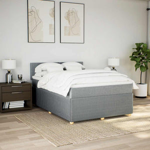 Κρεβάτι Boxspring με Στρώμα Αν. Πράσινο 160x200εκ Υφασμάτινο - Pakobazaar