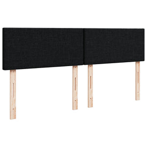 Κρεβάτι Boxspring με Στρώμα Μαύρο 160x200 εκ. Υφασμάτινο - Pakobazaar
