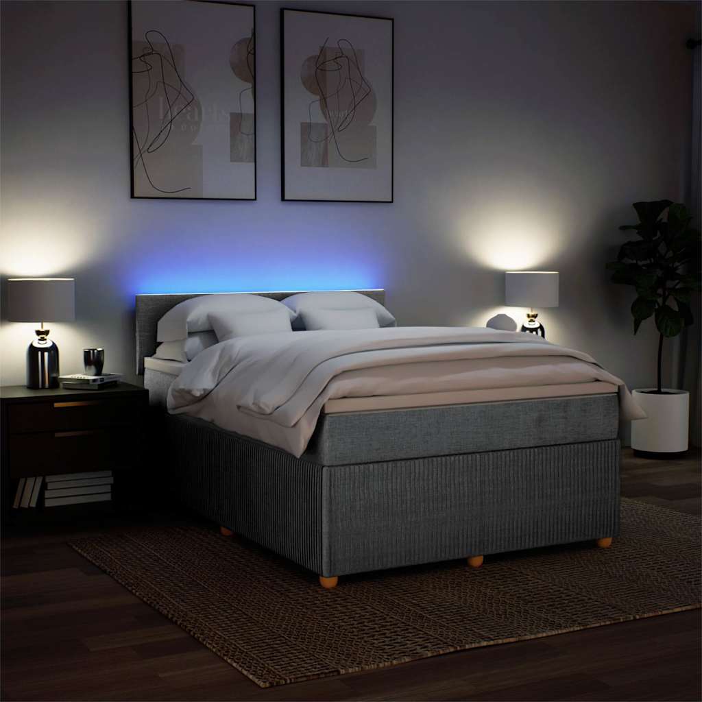 Κρεβάτι Boxspring με Στρώμα Αν. Πράσινο 160x200εκ Υφασμάτινο - Pakobazaar