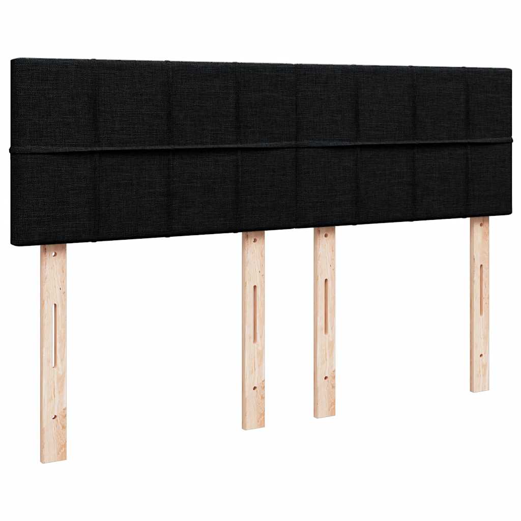 Κρεβάτι Boxspring με Στρώμα Μαύρο 160x200 εκ. Υφασμάτινο - Pakobazaar