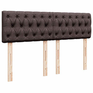 Κρεβάτι Boxspring με Στρώμα Σκούρο Καφέ 160x200 εκ Υφασμάτινο - Pakobazaar