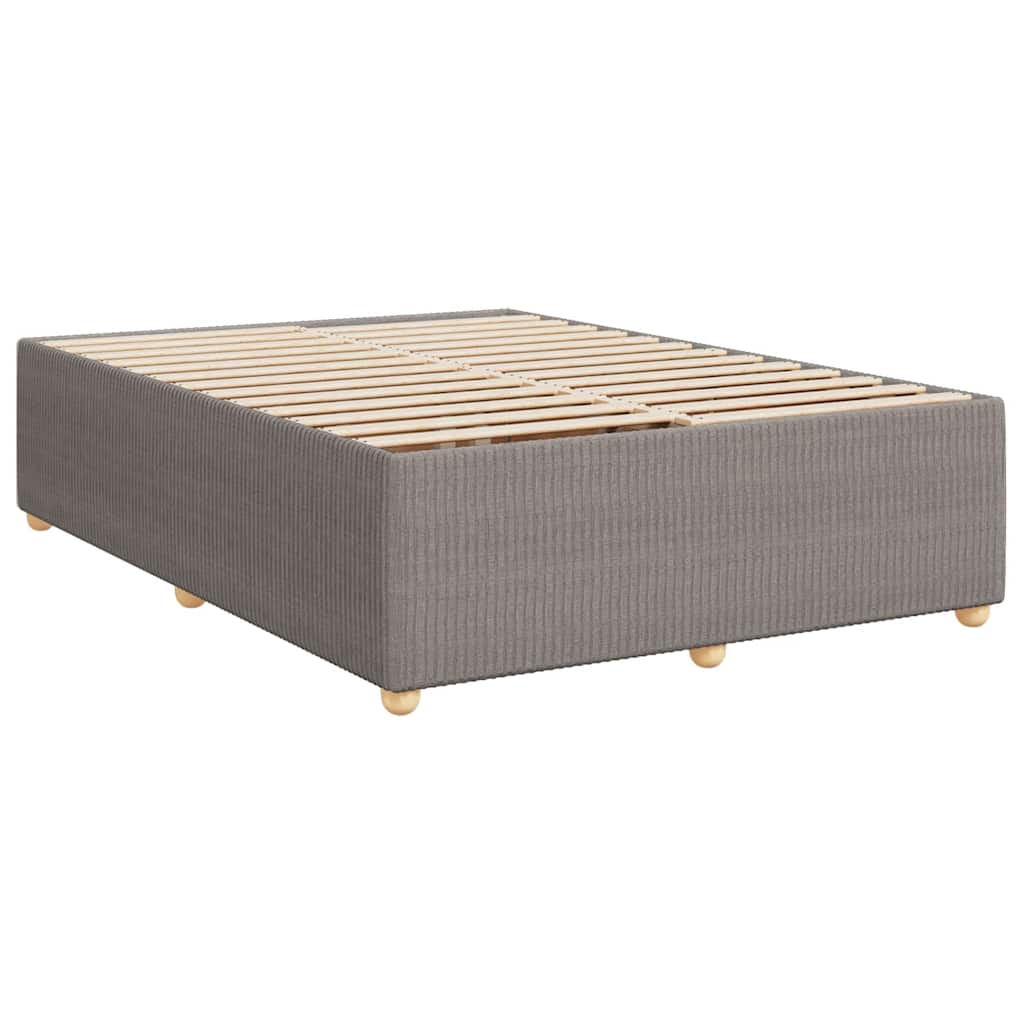 Κρεβάτι Boxspring με Στρώμα Taupe 160x200 εκ. Υφασμάτινο - Pakobazaar