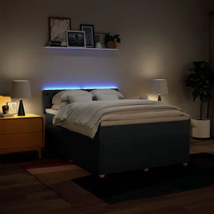 Κρεβάτι Boxspring με Στρώμα Μπλε 160x200 εκ. Υφασμάτινο - Pakobazaar