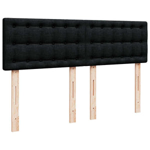 Κρεβάτι Boxspring με Στρώμα Μαύρο 160x200 εκ. Υφασμάτινο - Pakobazaar