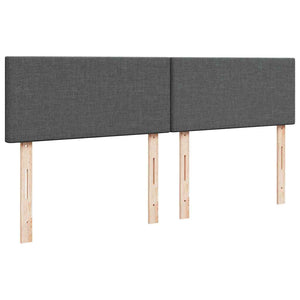 Κρεβάτι Boxspring με Στρώμα Σκούρο Γκρι 180x200 εκ Υφασμάτιν - Pakobazaar