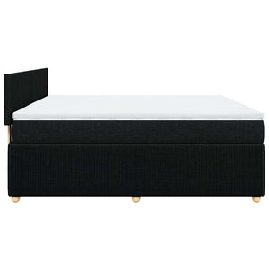 Κρεβάτι Boxspring με Στρώμα Μαύρο 180x200 εκ. Υφασμάτινο - Pakobazaar