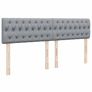 Κρεβάτι Boxspring με Στρώμα Ανοιχτό Γκρι 180x200 εκ. Υφασμάτινο - Pakobazaar