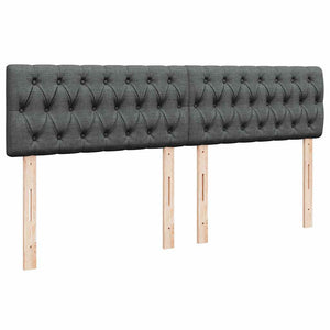 Κρεβάτι Boxspring με Στρώμα Σκούρο Γκρι 180x200 εκ Υφασμάτιν - Pakobazaar