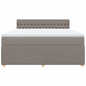 Κρεβάτι Boxspring με Στρώμα Taupe 180x200 εκ. Υφασμάτινο - Pakobazaar