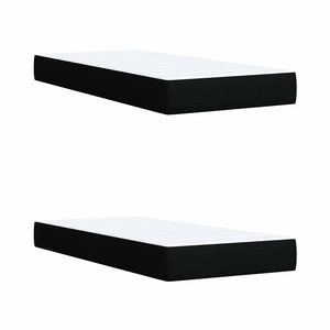 Κρεβάτι Boxspring με Στρώμα Μαύρο 200x200 εκ. Υφασμάτινο - Pakobazaar