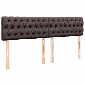 Κρεβάτι Boxspring με Στρώμα Σκούρο Καφέ 200x200 εκ. Υφασμάτινο