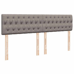 Κρεβάτι Boxspring με Στρώμα Taupe 200x200 εκ. Υφασμάτινο - Pakobazaar