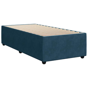 Κρεβάτι Boxspring με Στρώμα Μπλε 80 x 200 εκ. Βελούδινο - Pakobazaar