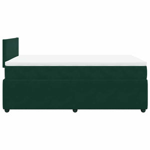 Κρεβάτι Boxspring με Στρώμα Σκούρο Πράσινο 120x190εκ. Βελούδινο - Pakobazaar