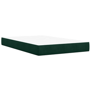 Κρεβάτι Boxspring με Στρώμα Σκούρο Πράσινο 120x190εκ. Βελούδινο - Pakobazaar