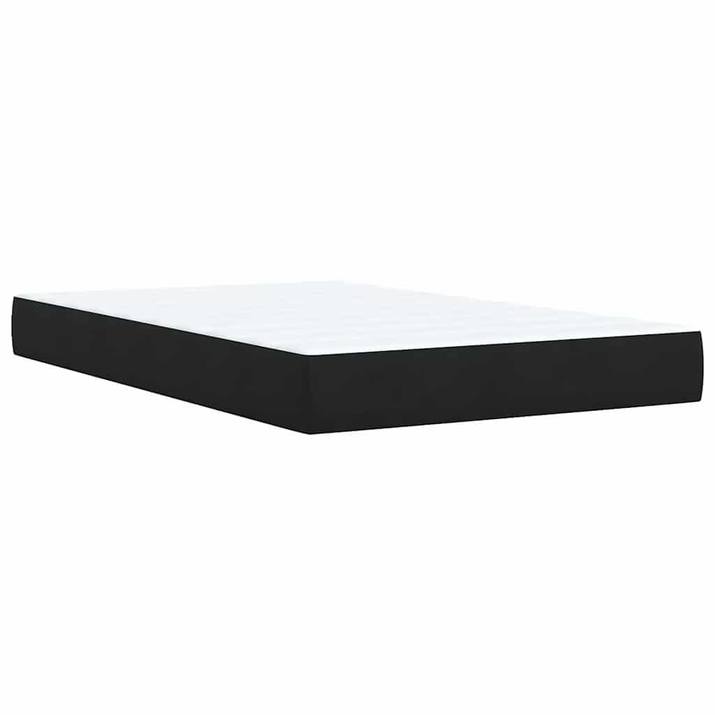 Κρεβάτι Boxspring με Στρώμα Μαύρο 120x190 εκ. Βελούδινο - Pakobazaar