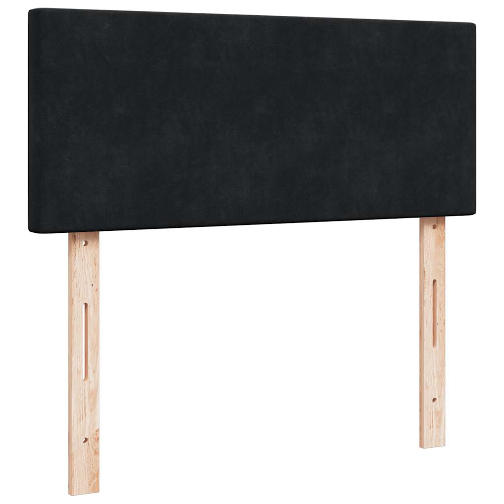 Κρεβάτι Boxspring με Στρώμα Μαύρο 120 x 200 εκ. Βελούδινο