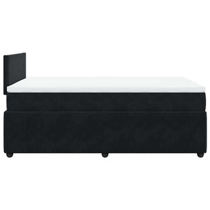 Κρεβάτι Boxspring με Στρώμα Μαύρο 120 x 200 εκ. Βελούδινο
