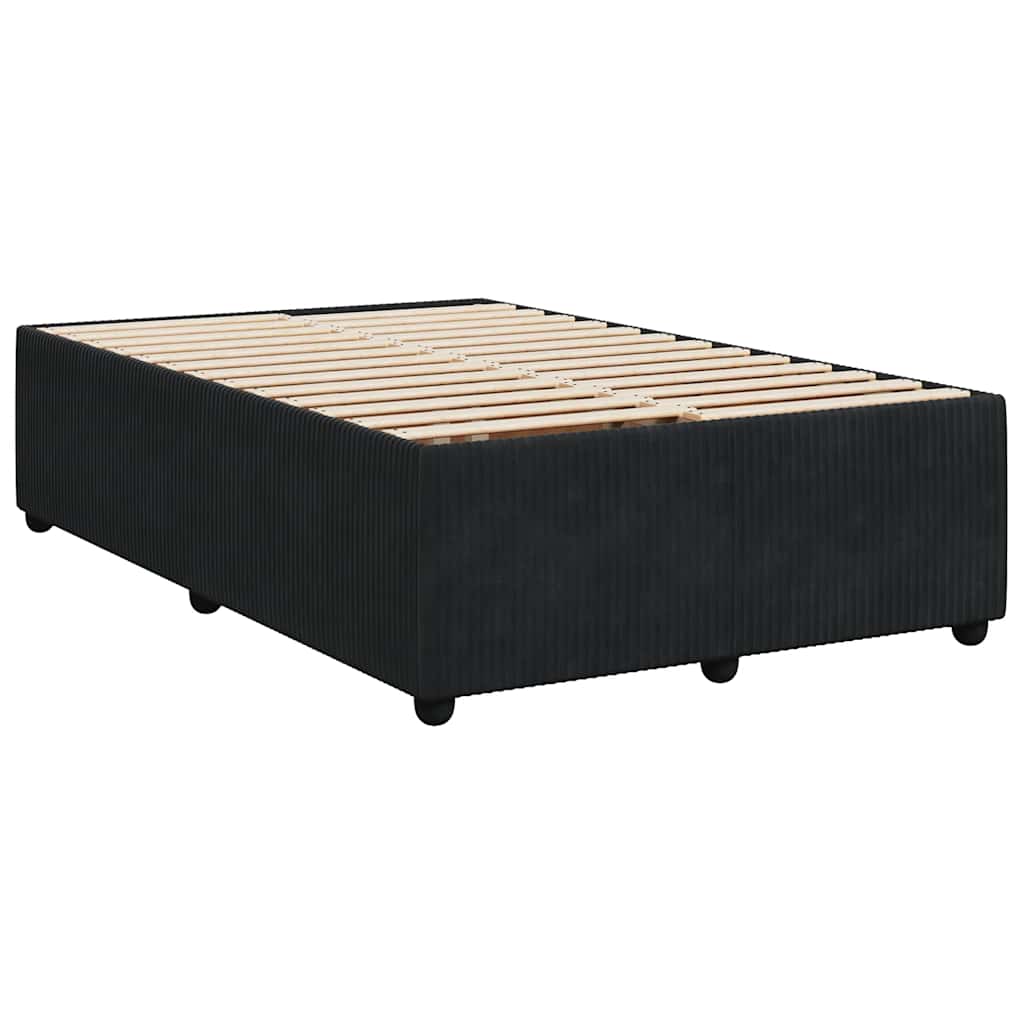 Κρεβάτι Boxspring με Στρώμα Μαύρο 120 x 200 εκ. Βελούδινο - Pakobazaar